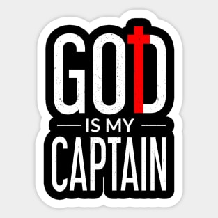 God is my Captain Sticker